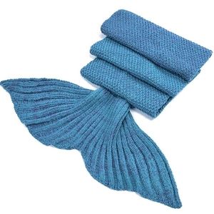 Blue Mermaid Soft Knit Blanket